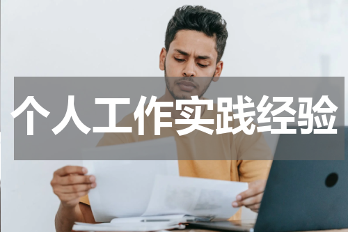个人工作实践经验