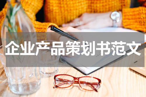 企业产品策划书范文