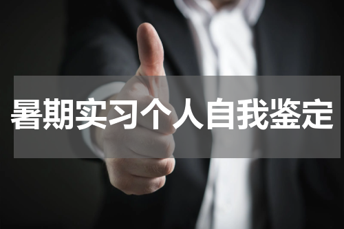 暑期实习个人自我鉴定