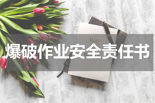 爆破作业安全责任书