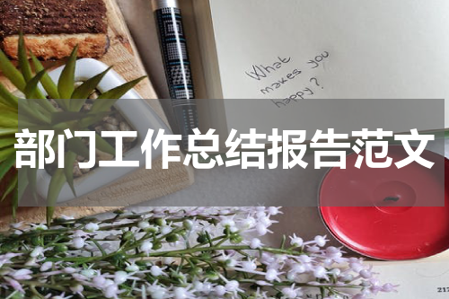 部门工作总结报告范文