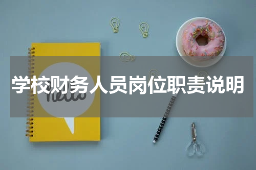 学校财务人员岗位职责说明