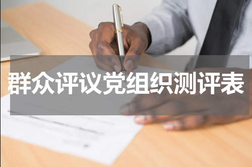 群众评议党组织测评表