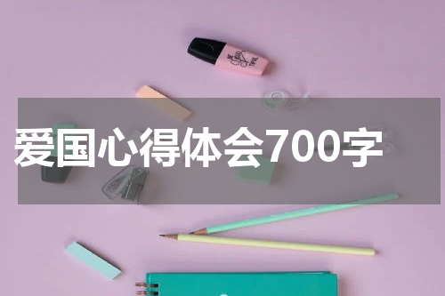 爱国心得体会700字