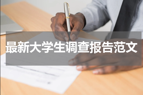 最新大学生调查报告范文