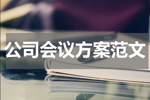 公司会议方案范文