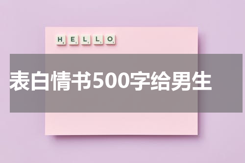 表白情书500字给男生