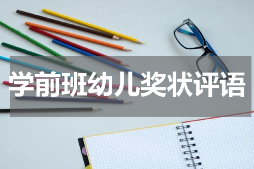学前班幼儿奖状评语