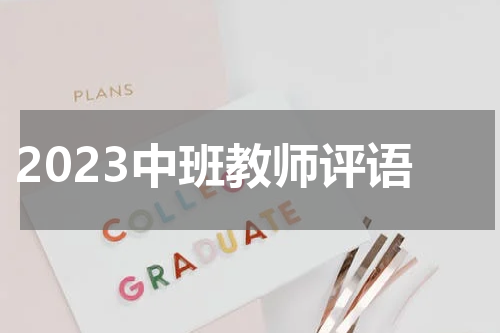 2023中班教师评语