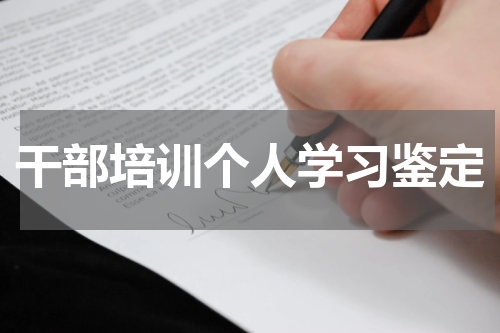 干部培训个人学习鉴定