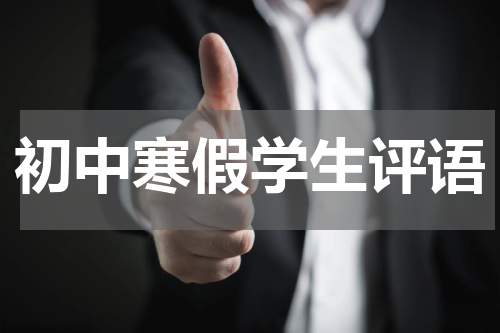 初中寒假学生评语