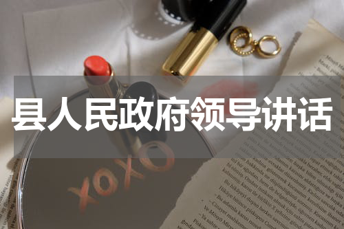 县人民政府领导讲话