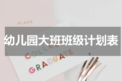 幼儿园大班班级计划表