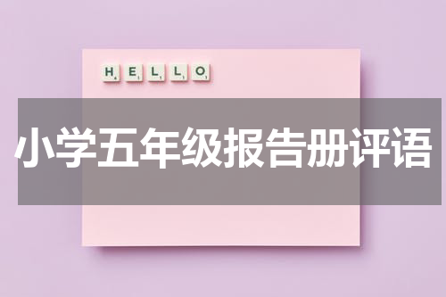 小学五年级报告册评语