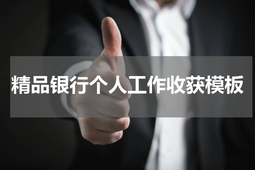 精品银行个人工作收获模板