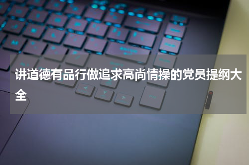 讲道德有品行做追求高尚情操的党员提纲大全