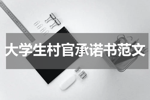 大学生村官承诺书范文