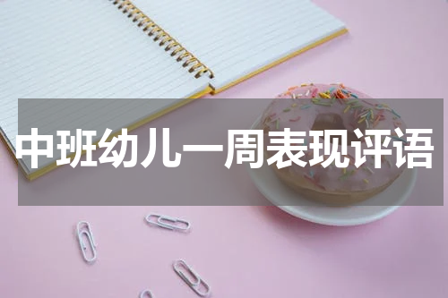 中班幼儿一周表现评语