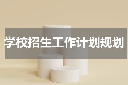 学校招生工作计划规划