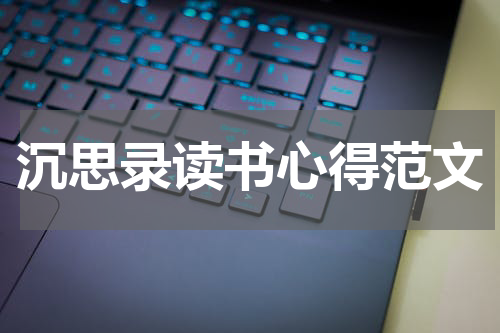 沉思录读书心得范文