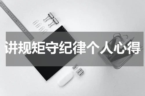 讲规矩守纪律个人心得