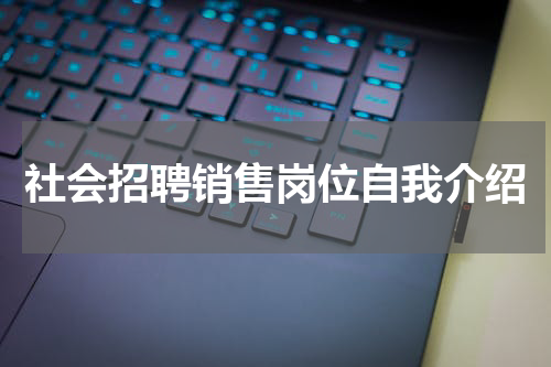 社会招聘销售岗位自我介绍