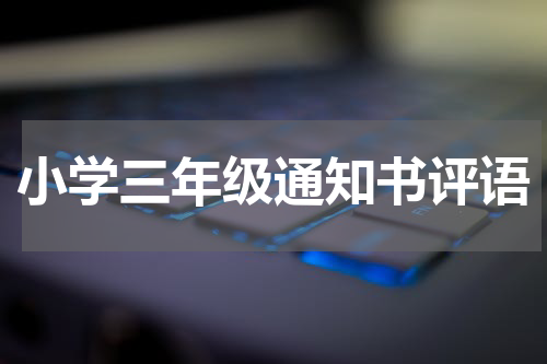 小学三年级通知书评语
