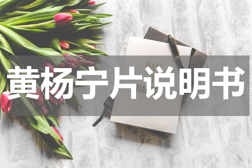 黄杨宁片说明书