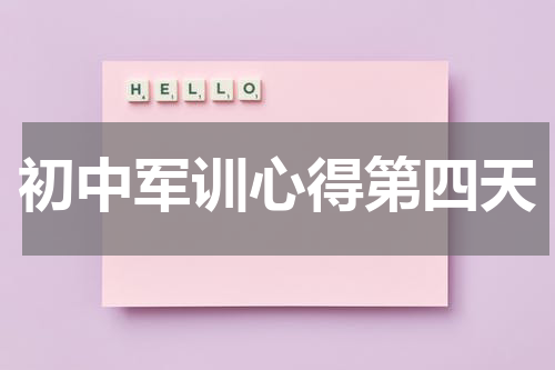 初中军训心得第四天