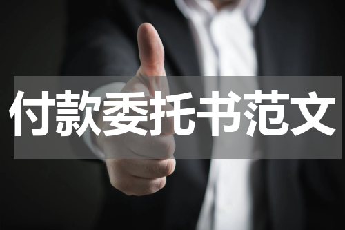 付款委托书范文