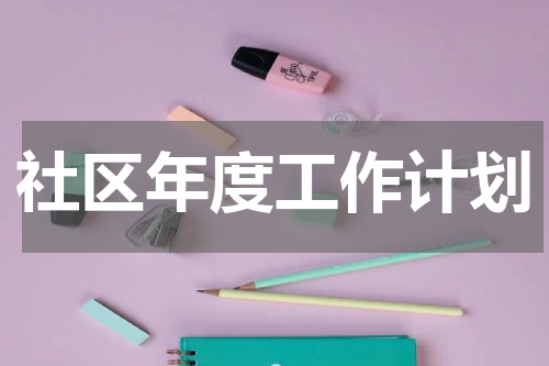 社区年度工作计划