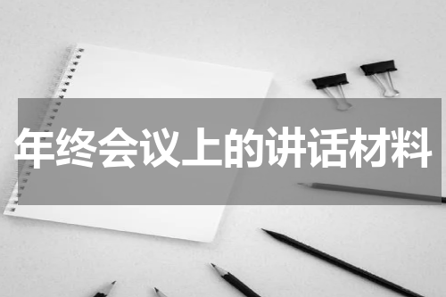 年终会议上的讲话材料