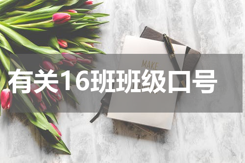 有关16班班级口号