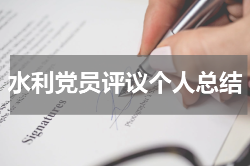 水利党员评议个人总结