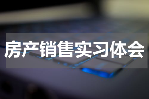 房产销售实习体会