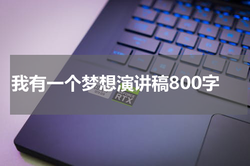 我有一个梦想演讲稿800字