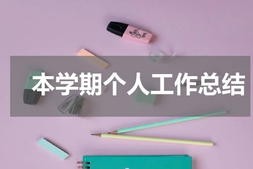 　本学期个人工作总结