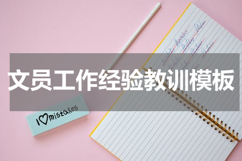 文员工作经验教训模板