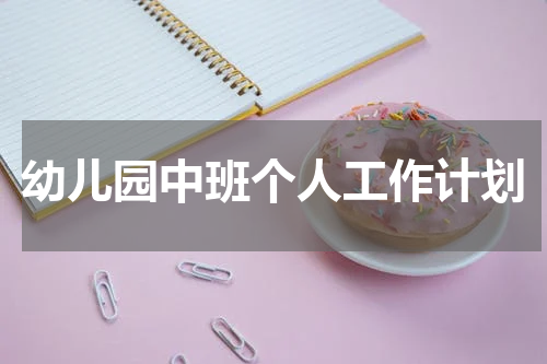 幼儿园中班个人工作计划