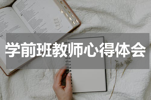 学前班教师心得体会