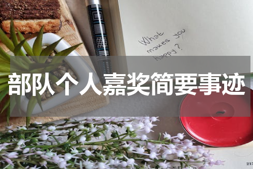 部队个人嘉奖简要事迹