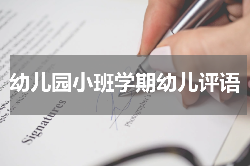 幼儿园小班学期幼儿评语