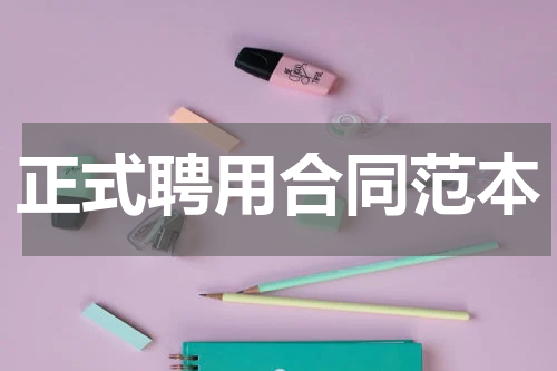 正式聘用合同范本
