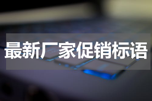 最新厂家促销标语