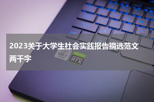 2023关于大学生社会实践报告摘选范文两千字