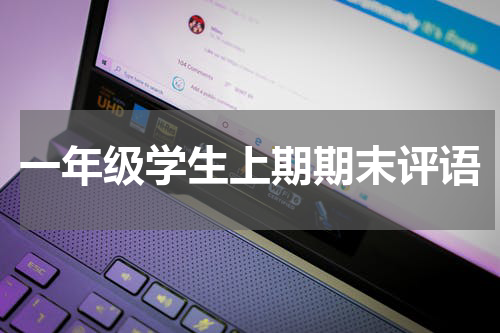 一年级学生上期期末评语