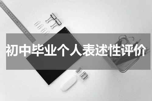 初中毕业个人表述性评价