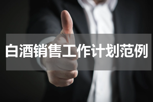 白酒销售工作计划范例