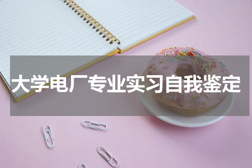大学电厂专业实习自我鉴定