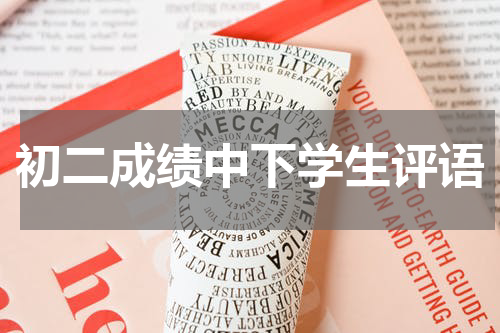 初二成绩中下学生评语